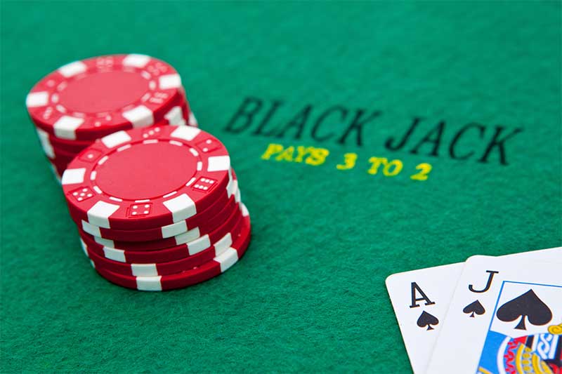 Ace of spades at blackjack