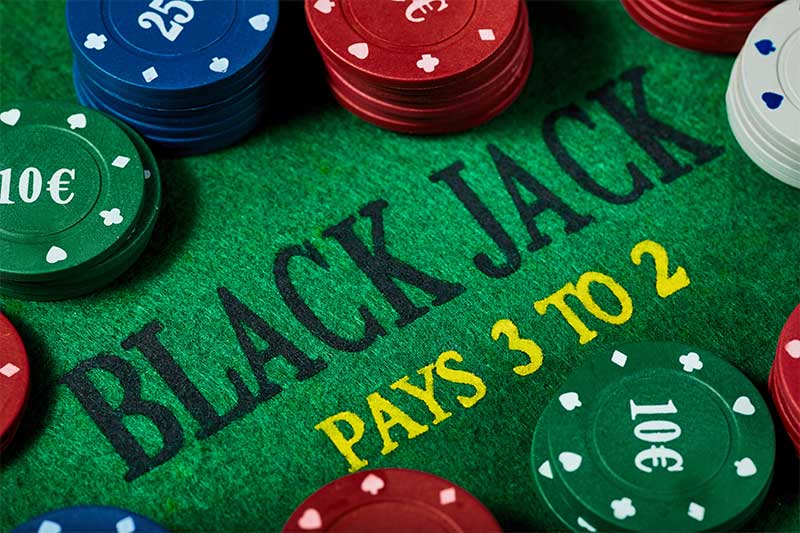 Black Jack gambling table 
