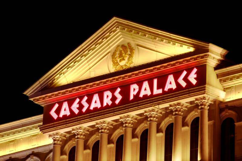 Caesars Palace At Night