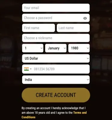 Lucky Creek Casino sign up process for vegasfreedom casino review